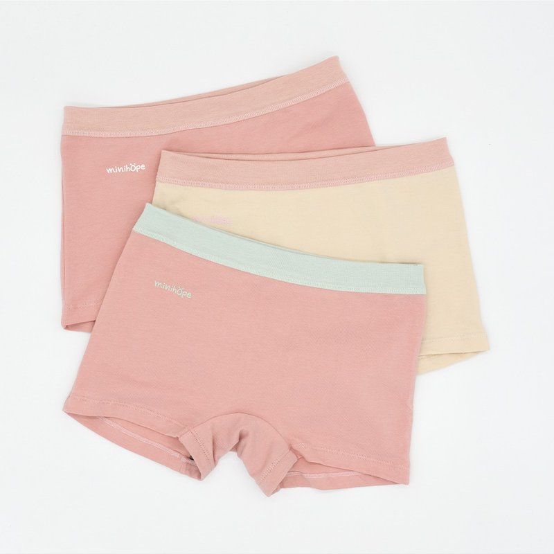 Silver fiber antibacterial underwear - women's four-corner 3-piece set (big children 40-70kg) - three colors each - Women's Underwear - Cotton & Hemp Multicolor