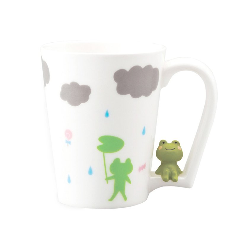 Japanese sunart mug-quack frog - Mugs - Porcelain Green