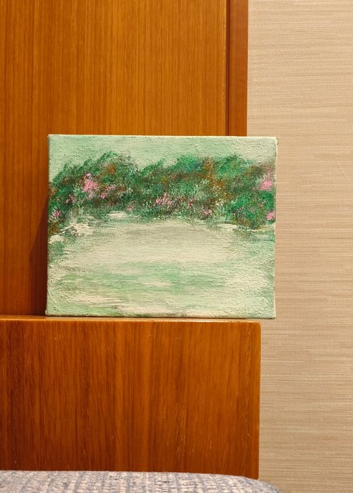 Arpourtin 聽波圖解 無框畫/療癒畫/風景畫/壓克力水彩畫/裝飾畫/掛畫