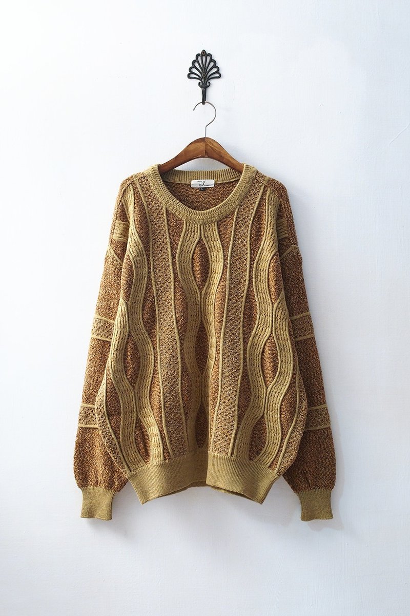 Banana Flyin '| vintage | Nippon ultra-thick textured three-dimensional blending pullover - สเวตเตอร์ผู้หญิง - ขนแกะ 