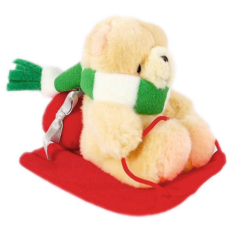 3.5吋/Christmas Snow Fleece Bear [Hallmark-ForeverFriends Christmas Series] - Stuffed Dolls & Figurines - Other Materials Khaki