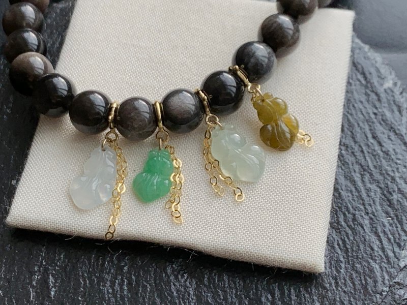 天然緬甸玉翡翠 小滴溜 隨意扣 胖金魚 14kgf注金叩頭 吊墜 - 吊飾/掛飾 - 玉石 多色