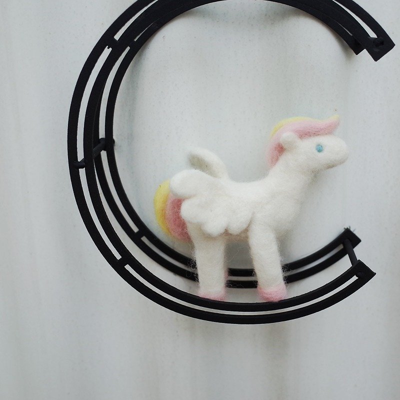 [] Q-cute animal series - Flying Horse Rainbow - Keychain / Charm - Keychains - Wool 