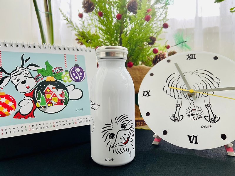 Q Family-鴕鳥-牛奶罐保溫瓶 - 保溫瓶/保溫杯 - 不鏽鋼 白色