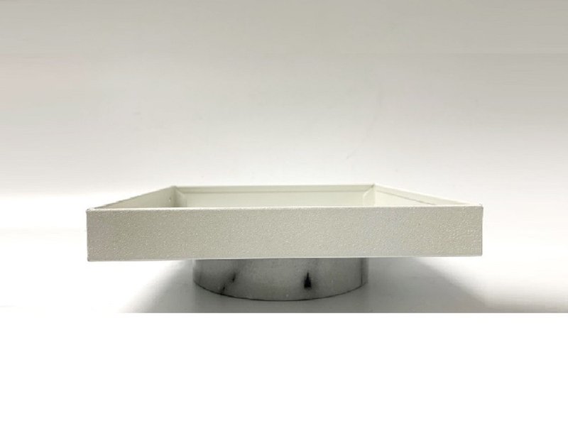 Natural marble base iron plate multi-function tray / jewelry storage tray / change tray / porch storage tray - Storage - Stone White