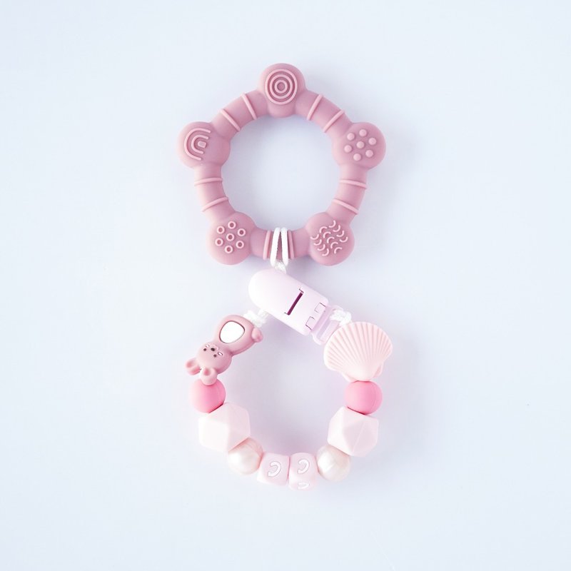 10 CC Shell Rabbit Coral Loggerhead Teeth Fixer/Customized Pacifier Chain - ของเล่นเด็ก - วัสดุอื่นๆ หลากหลายสี