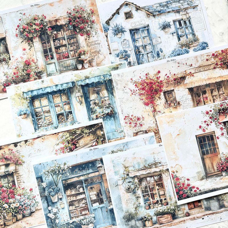 Z131 - Wall background paper sticker with flowers - 貼紙 - 紙 