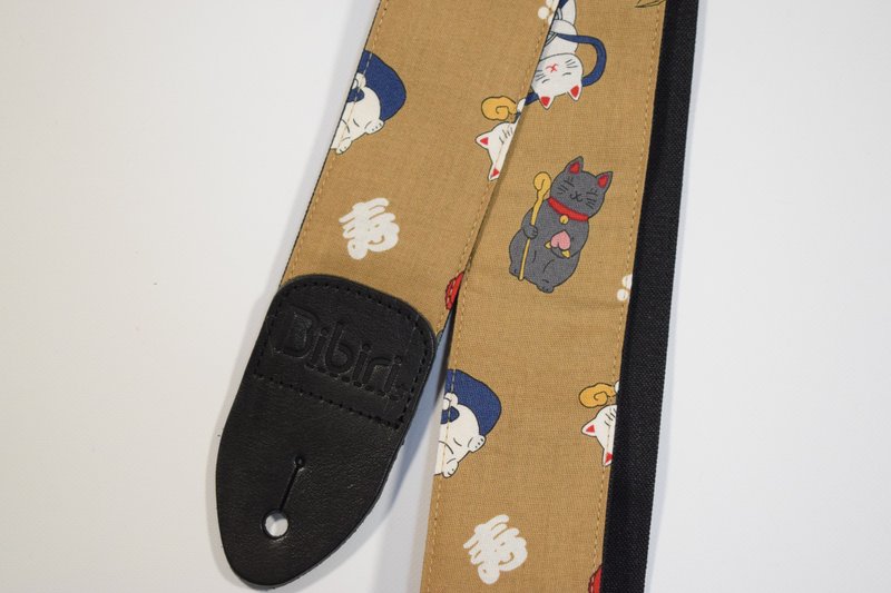 Canvas guitar strap  Kurashiki canvas & Tochigi leather - Other - Cotton & Hemp Khaki