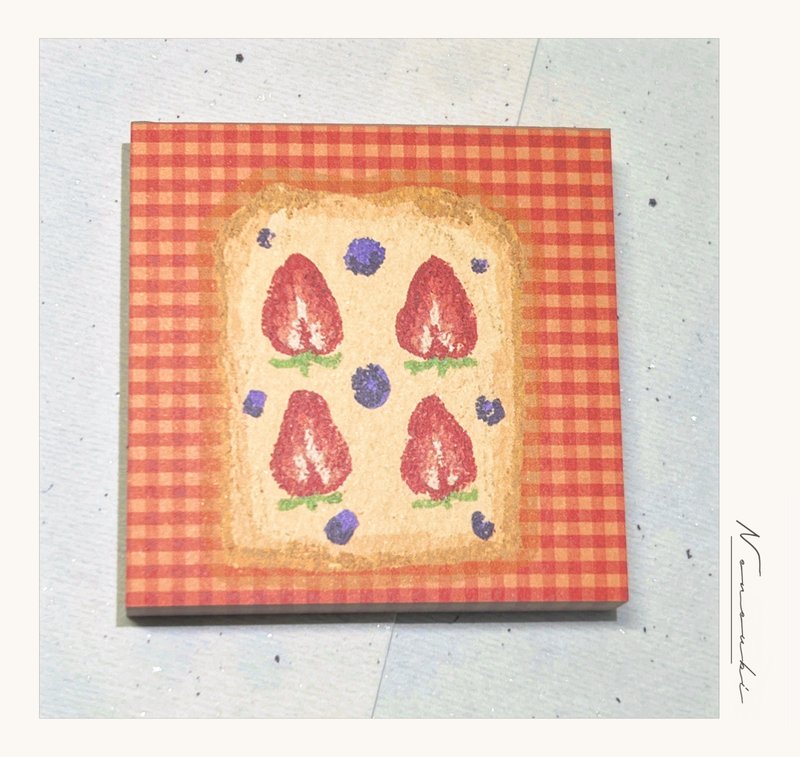 水果吐司迷你便條紙 - 50張入 - memo/便利貼 - 紙 