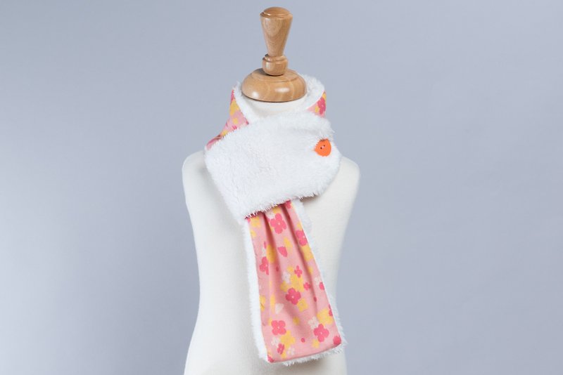 二段スカーフ - スカーフ基盤の花の子供たちの子供赤ちゃん暖かいコート - スタイ - コットン・麻 パープル