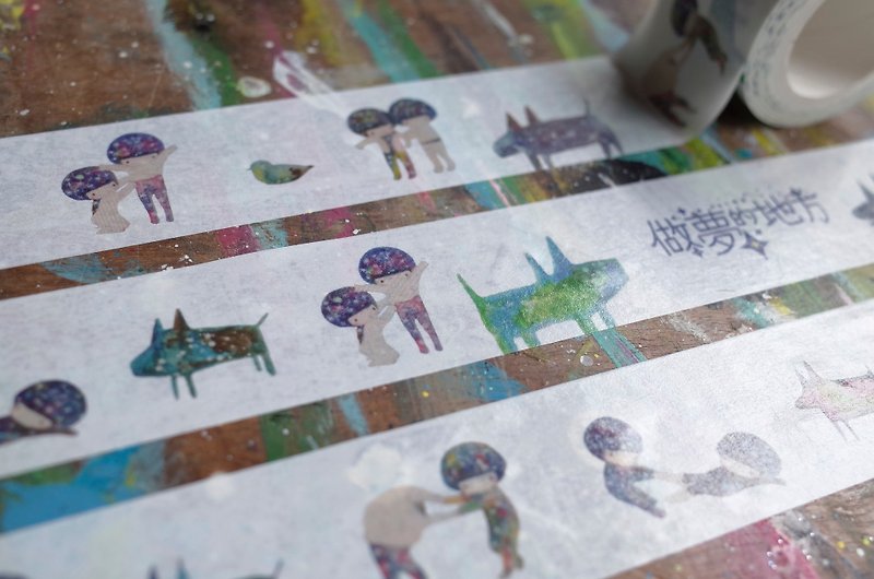 Dream place - paper tape - cosmic girl B | Horizontal - Washi Tape - Paper Multicolor