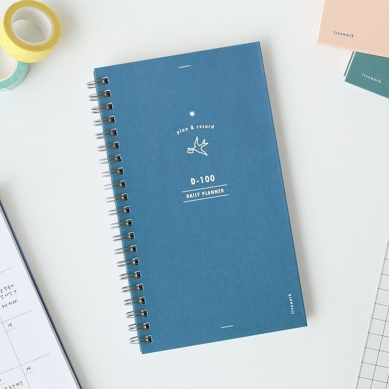 Livework 100-day reading Bring the design book - Castle Peak blue, LWK51219 - Notebooks & Journals - Paper Blue