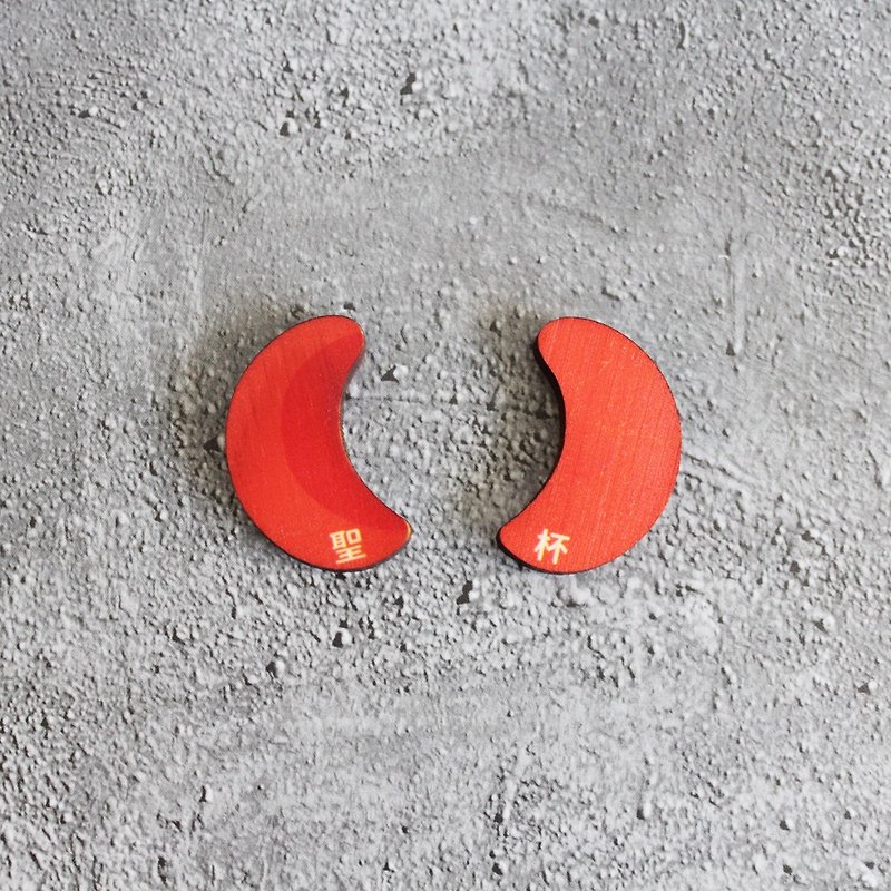 限量台灣小物-筊杯磁鐵組 - 磁石貼/磁鐵 - 木頭 紅色
