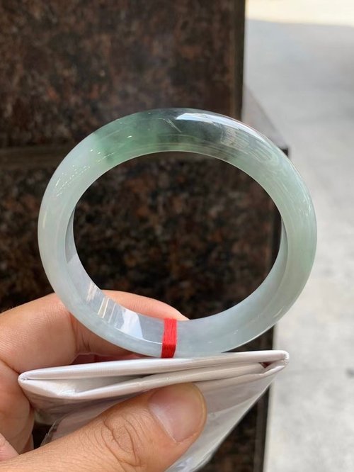 Good Morning Studio 冰種翡翠天然翡翠玉鐲A玉手鐲 玉鈪 • 冰種青苔飄花翡翠福鐲