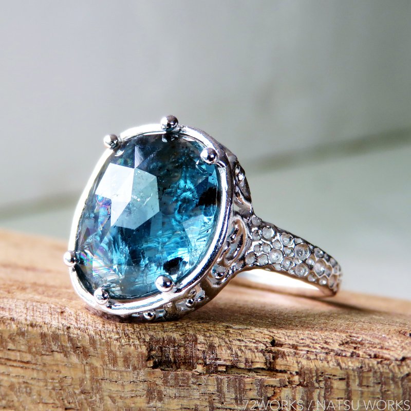 モスカイヤナイトリング  Moss Kyanite Ring b - 戒指 - 寶石 藍色