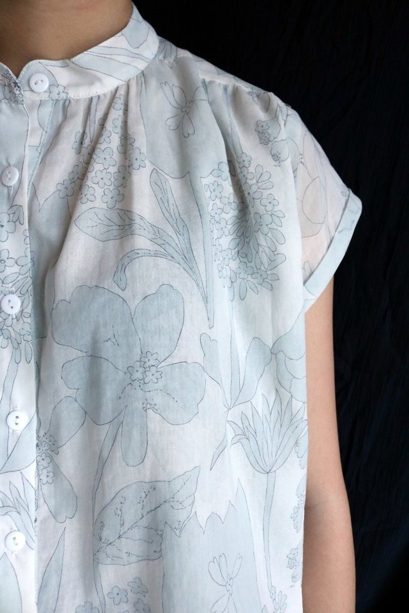 Hikari blouse (日本進口布料，limited-edition) - 女上衣/長袖上衣 - 棉．麻 