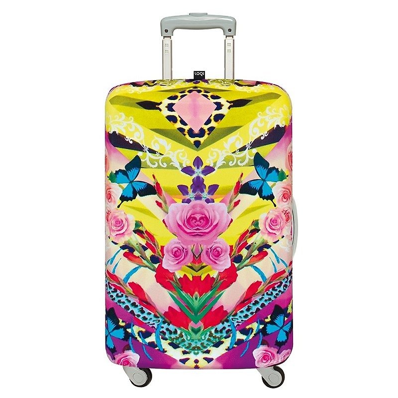 LOQI suitcase jacket / dream flower LSCNFD [S size] - กระเป๋าเดินทาง/ผ้าคลุม - พลาสติก สีน้ำเงิน