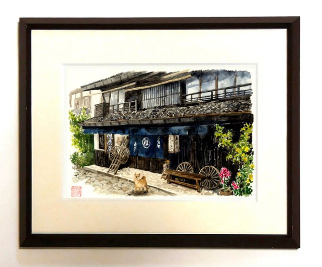 馬籠宿・但馬屋 | 水彩画/複製画/額装品 - ショップ ~atelier Le