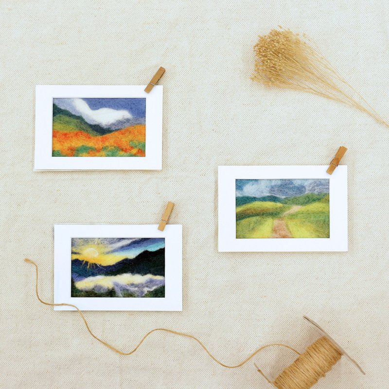 2025.01.09【Needle Felt】The scenery I walked with you - Knitting / Felted Wool / Cloth - Wool 