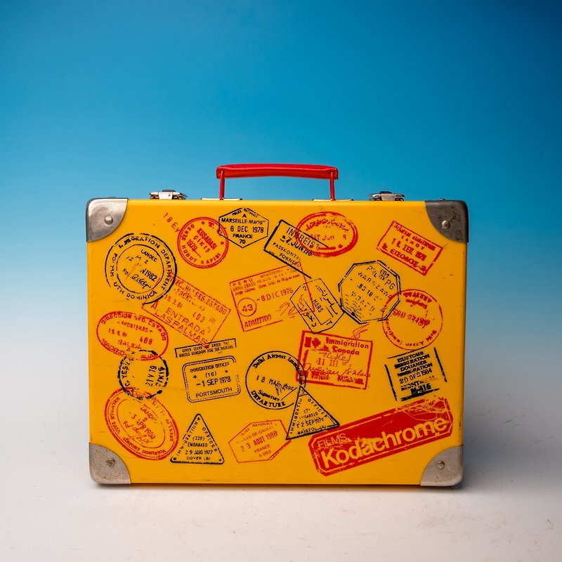 Sang Hui Company 1970 American-made KODAK Kodak Ektachrome Passport Antique Briefcase - กระเป๋าเอกสาร - โลหะ สีเหลือง