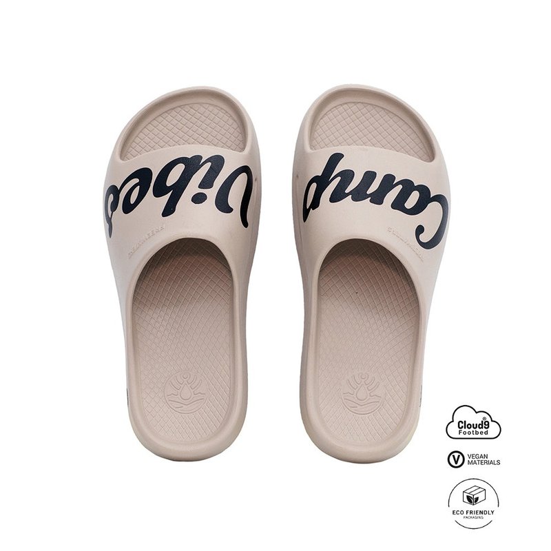 Frewaters Cloud9 Slide co-branded waterproof air-cushion sandals/CAMPVIBES gray - รองเท้ารัดส้น - ซิลิคอน สีเทา