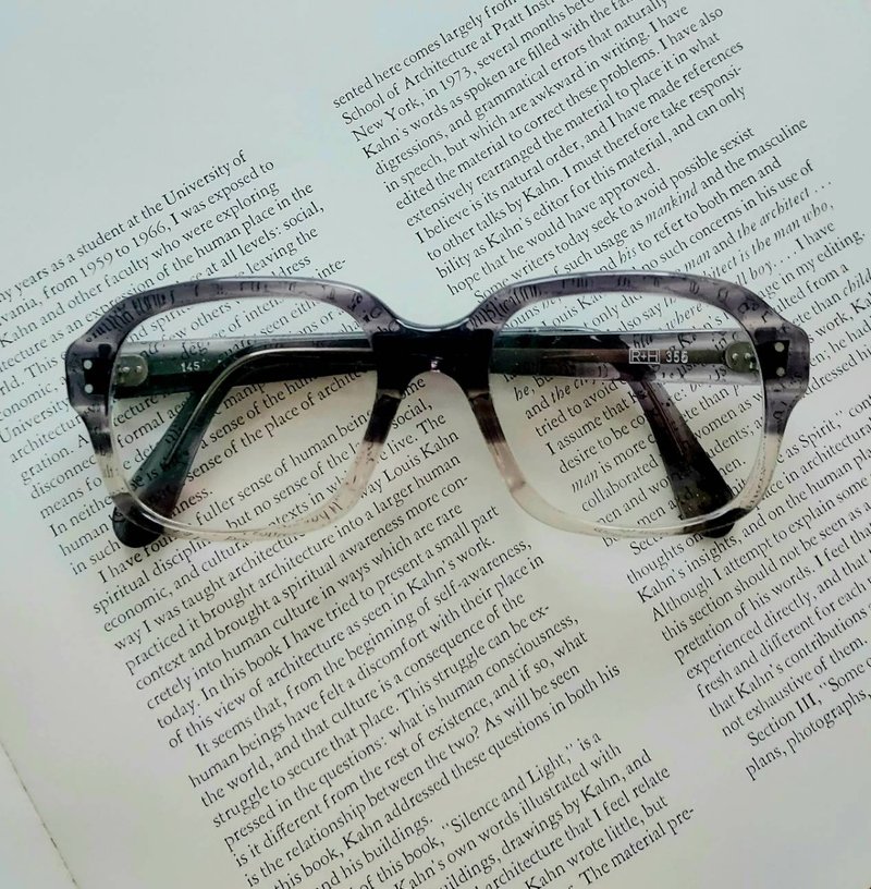 Out-of-print 1970's West German period transparent gray two-color celluloid style thick plastic frame - Glasses & Frames - Plastic Gray