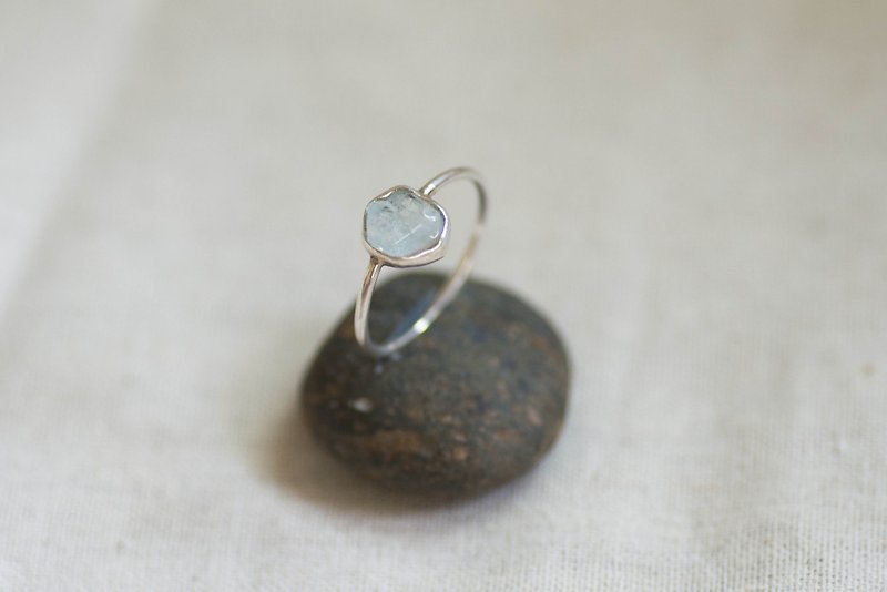 大自然之美::藍寶石純銀戒指-3 - 戒指 - 寶石 銀色