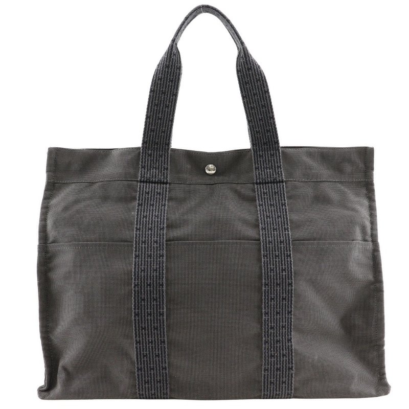 【日本直送】エルメス HERMES エールライントートGM トートバッグ ナイロンキャンバス グレー ユニセックス【中古】 - 手提包/手提袋 - 尼龍 灰色