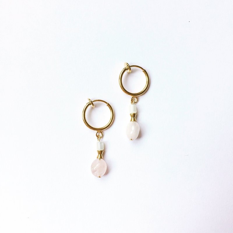 Pink Yogurt/Clip Earrings - Earrings & Clip-ons - Other Metals Pink
