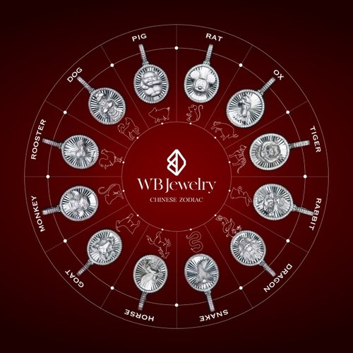 WBJ訂製珠寶 12生肖吊墜項鍊 莫桑鑽鑲嵌 生肖系列飾品 純銀頸鍊