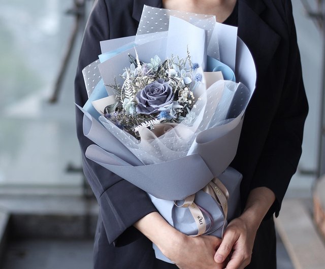 客製永生玫瑰花束 乾燥花花束 告白花束 求婚花束 格雷的愛花束 設計館eros 乾燥花 永生花 Pinkoi