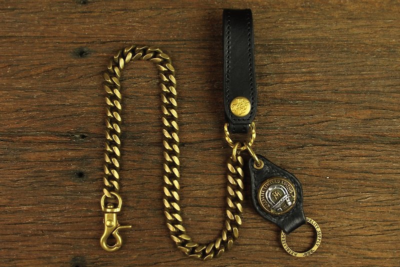 [METALIZE] Standard Storage hemp wreath MT leather key ring waist chain - Other - Other Metals 