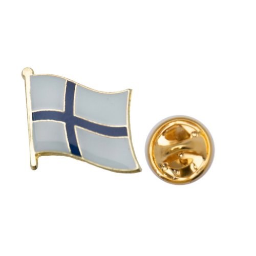 A-ONE Finland 芬蘭 國旗配飾 國徽徽章 金屬飾品 出國 遊學 金屬別針