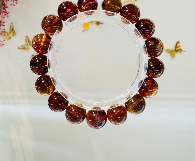 稀有金紅黃水晶水晶12mm42.69g主招財正財事業財運可打大證晶玉良言閣