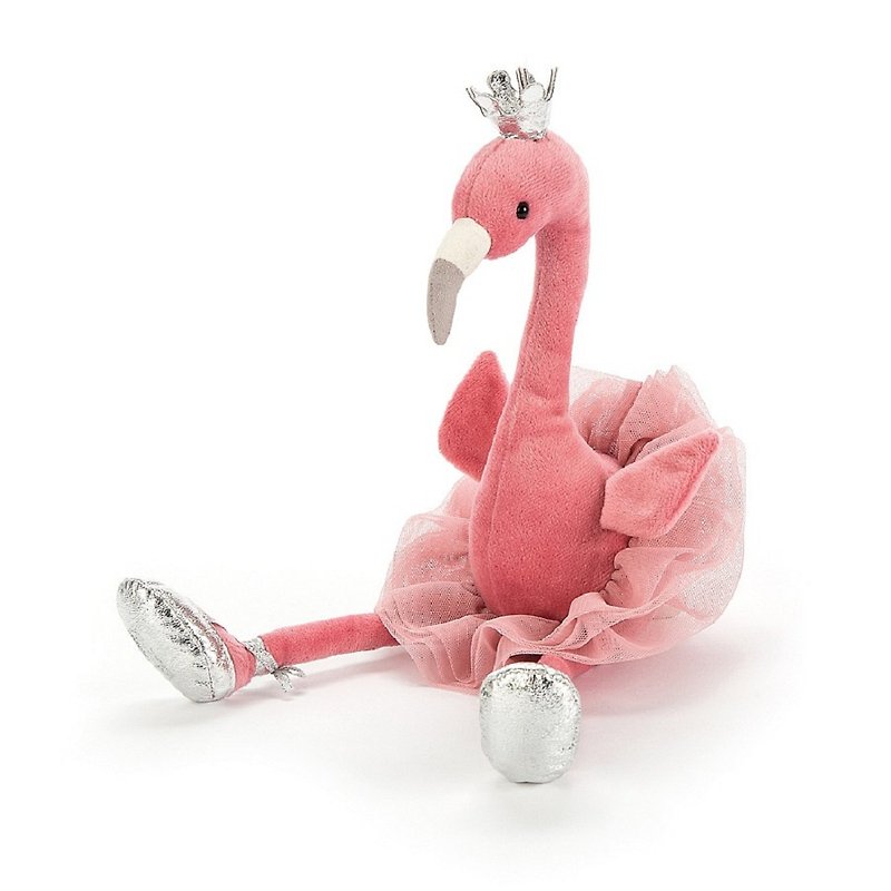 Jellycat Fancy Flamingo 華麗紅鶴 約34公分 - 公仔模型 - 聚酯纖維 粉紅色