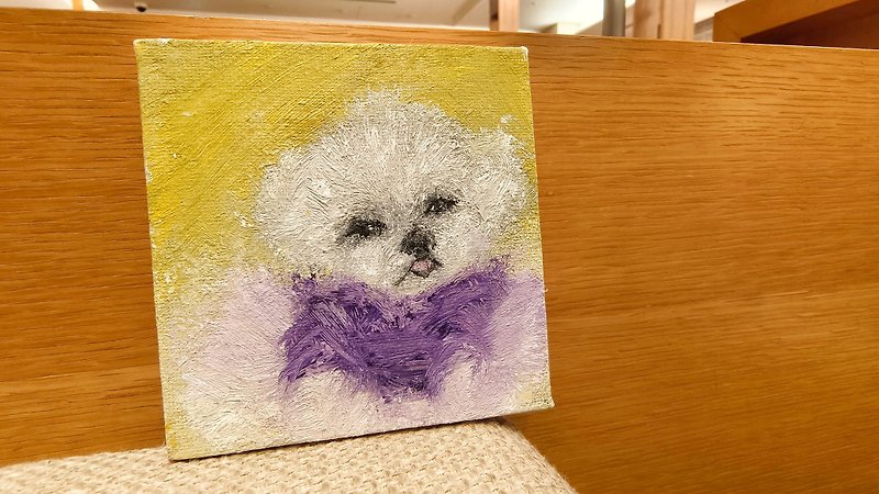 Pet paintings/healing paintings/frameless paintings/small size hanging paintings/ Acrylic watercolor paintings - Posters - Cotton & Hemp White
