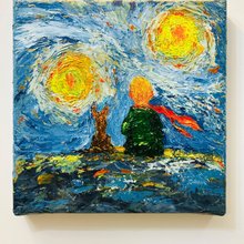 油絵 仮縁つき 海 夕焼け 球体 ultramarine【ブランド直営】Pinkoiアジア最大級の通販サイト