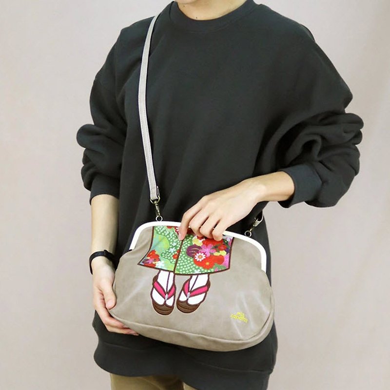 Gorgeous kimono 3way buckle bag - Backpacks - Other Materials Multicolor