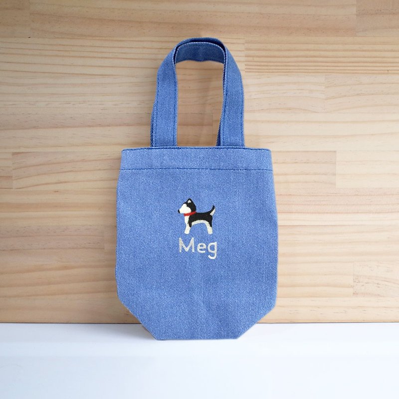 【Q-cute】Beverage bag series-Shiqi-can add characters - ถุงใส่กระติกนำ้ - ผ้าฝ้าย/ผ้าลินิน หลากหลายสี