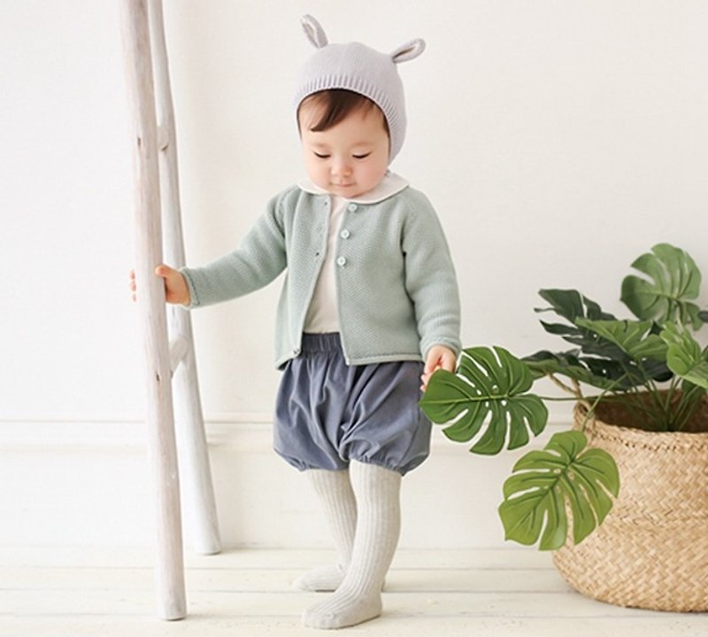 Happy Prince Toby Baby Shorts Made in Korea - กางเกง - ผ้าฝ้าย/ผ้าลินิน สีน้ำเงิน