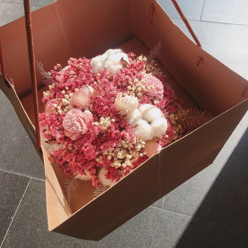 乾燥捧花【少女時代】乾燥花束 情人節花束 求婚花束 伴娘捧花 - 乾燥花/永生花 - 植物．花 