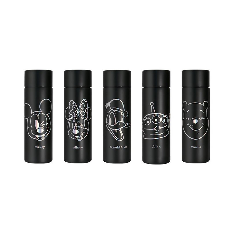 [Co-branded product] YUN JOIN x WOKY Disney Limited Pocket Bottle 150ML (5 styles to choose from) - Vacuum Flasks - Stainless Steel Black