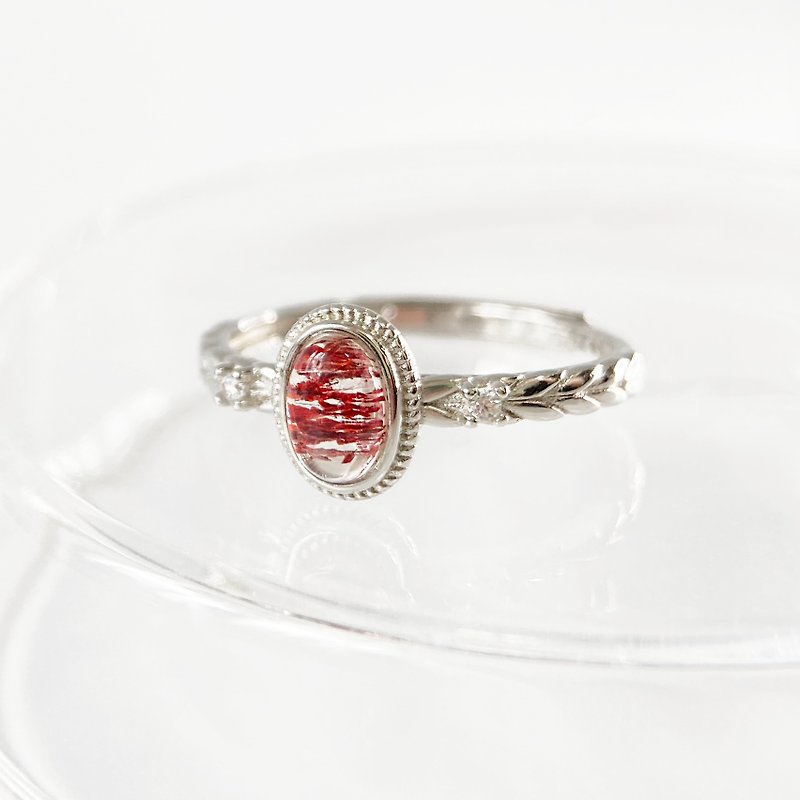 15% off for 2 pieces | Red super seven sterling silver ring (full of mica flakes, completely clean to the naked eye) - General Rings - Sterling Silver 