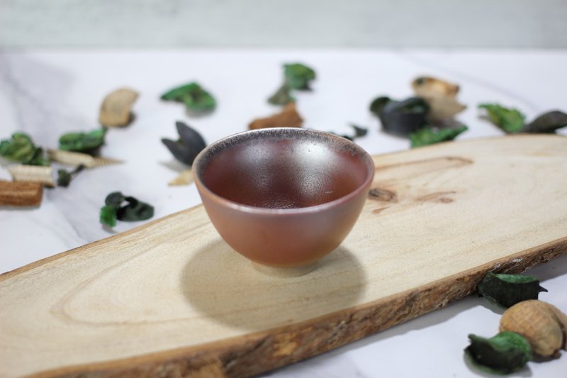 【送禮好物】60ml 柴燒 天然落灰 茶杯 鶯歌名家葉敏祥作 - 茶壺/茶杯/茶具 - 瓷 