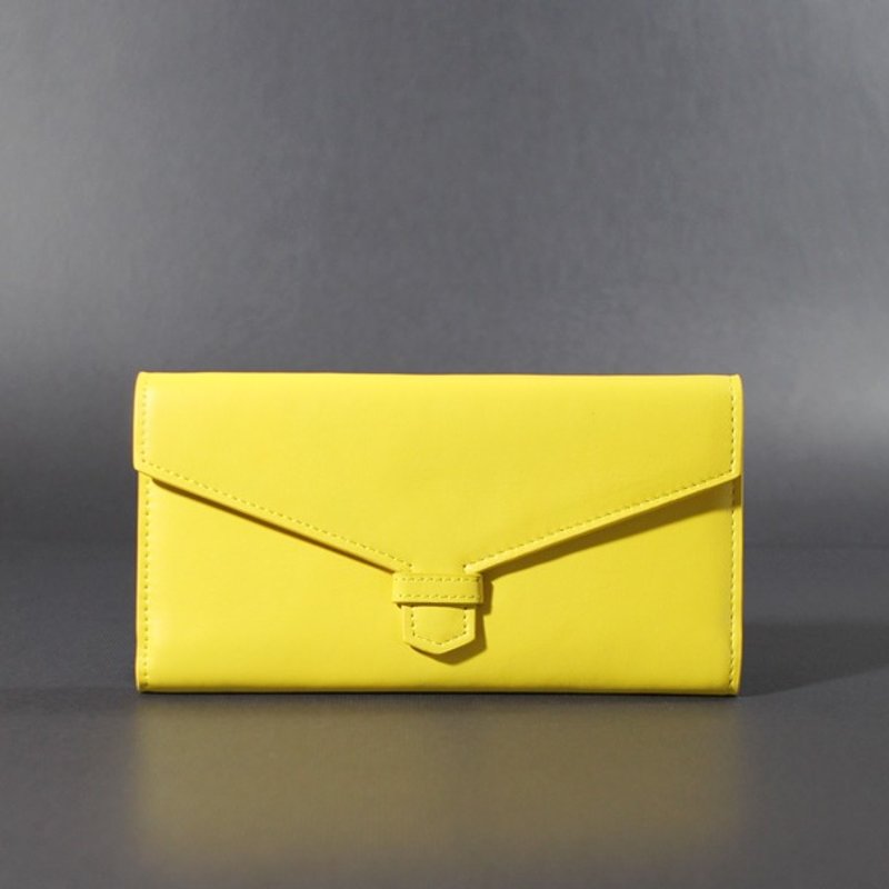 Passion envelopes long yellow folder - Wallets - Genuine Leather Yellow