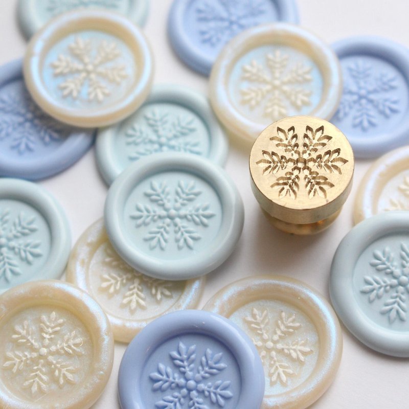 Sealing stamp Snow flake - Stamps & Stamp Pads - Copper & Brass 