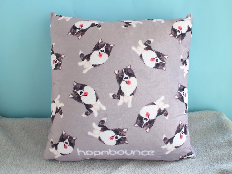 Border Collie Puppy Pillow Case - Pillows & Cushions - Cotton & Hemp Gray