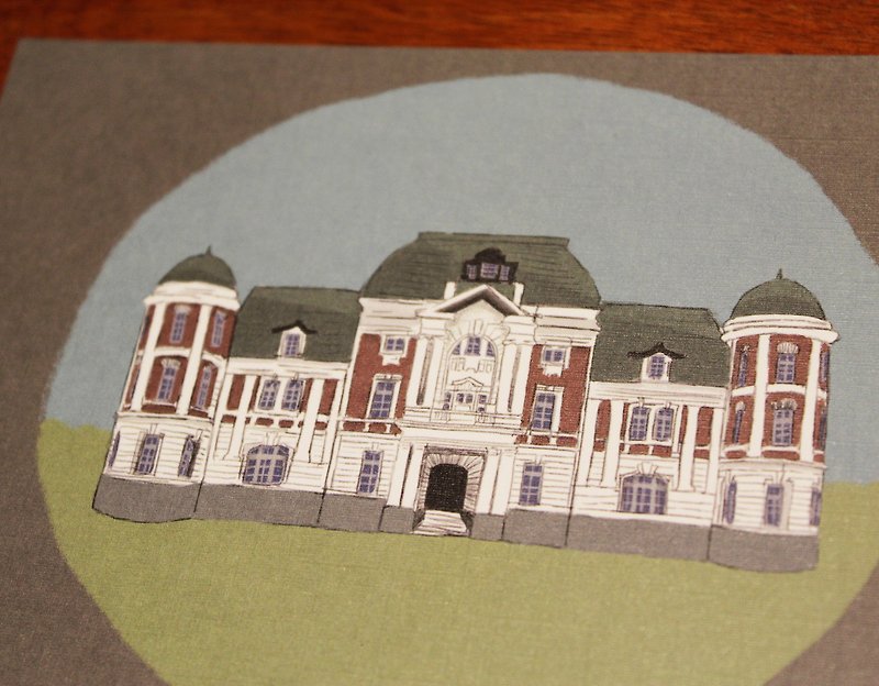 台湾文学の宮殿—手描きのはがき - カード・はがき - 紙 多色