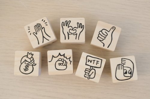 窩窩頭 【手刻印章】手勢系列