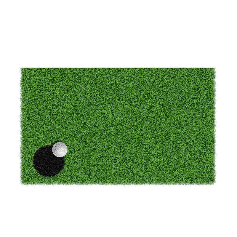 Hole-in-a-hole scraping mud mat - Rugs & Floor Mats - Polyester Green